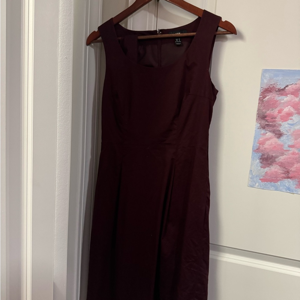 H&M Deep Burgundy Midi Dress